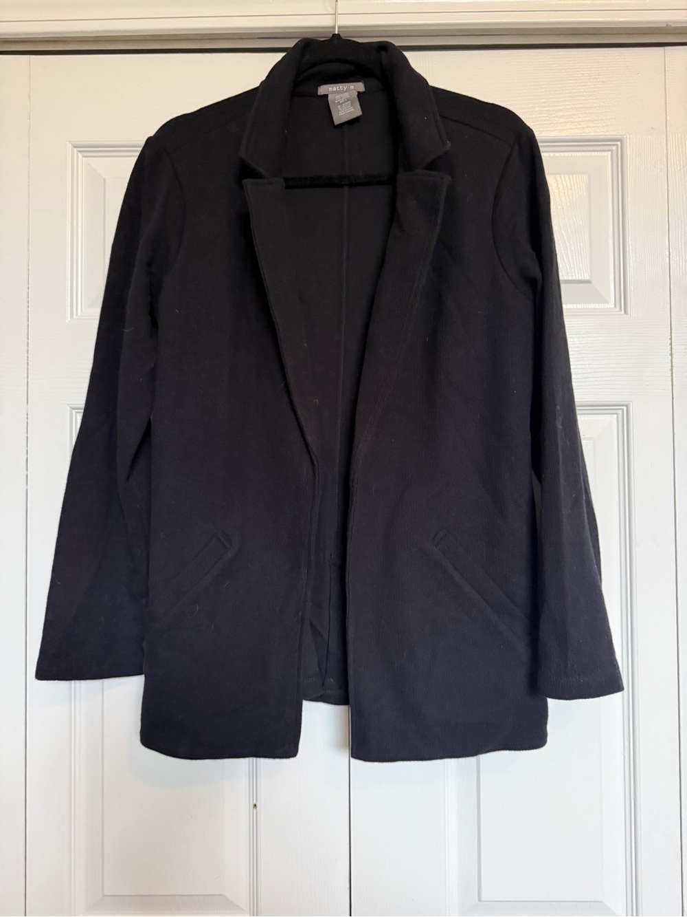 NWOT ❤️ Matty M Black Open-Front Blazer Jacket